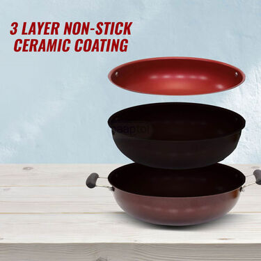 12 Pcs Ceramic Coated 3 Layer Nonstick Cookware Set (12CCNC2)