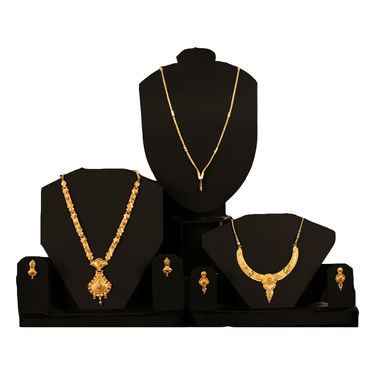 2 Golden Jewellery Sets with Free Golden Chain (2GJ1FC)