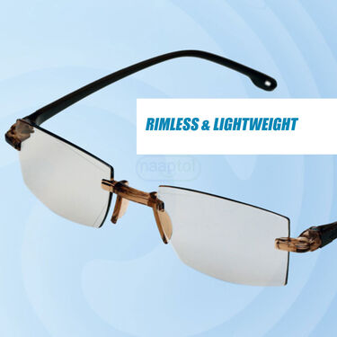 Rimless Colored Bifocal Daily Use Reading Glasses With Free Golden Watch (BRGW28)