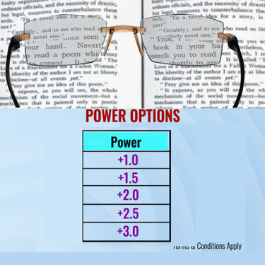 Rimless Colored Bifocal Daily Use Reading Glasses With Free Golden Watch (BRGW28)