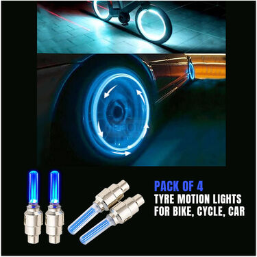 Pack of 4 Tyre Motion Lights For Bike, Cycle, Car (BTML4)