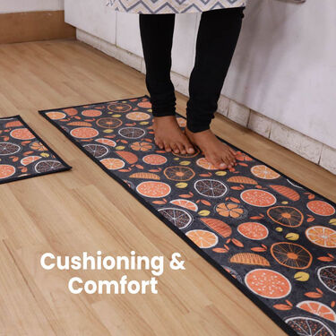 Designer Antiskid Kitchen Runner & Mat Combo (CR3)