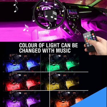 Car Interior Decorative Musical Lights