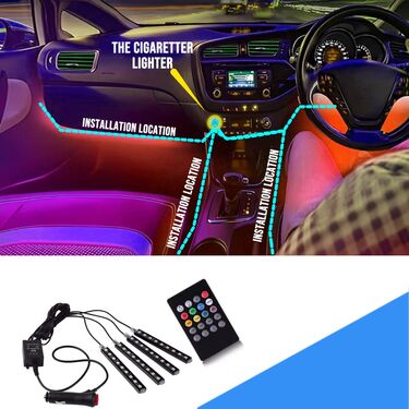Car Interior Decorative Musical Lights