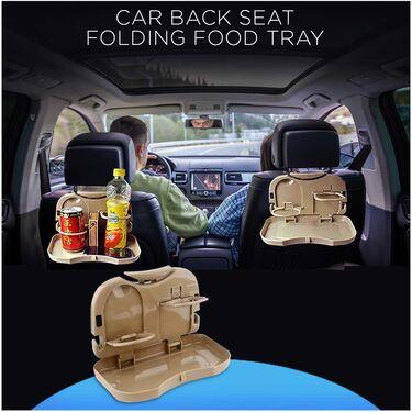 Car Back Seat Organizer Folding Food Tray