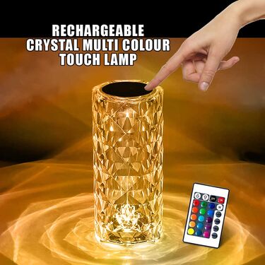 Rechargeable Crystal Touch Lamp (D25)
