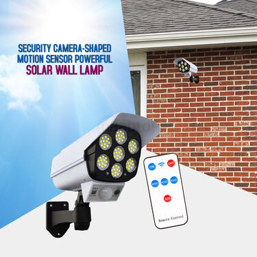 Dummy Security Camera-Shaped Motion Sensor Powerful Solar Outdoor Lamp (D35)