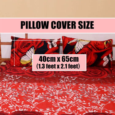 Red Rose Double Bed Sheet Set (DBS8)