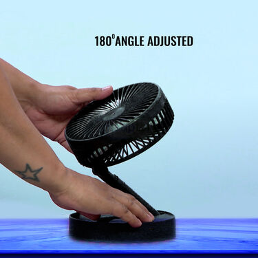 Rechargeable Height Adjustable Fan with Free USB Light (EF13)