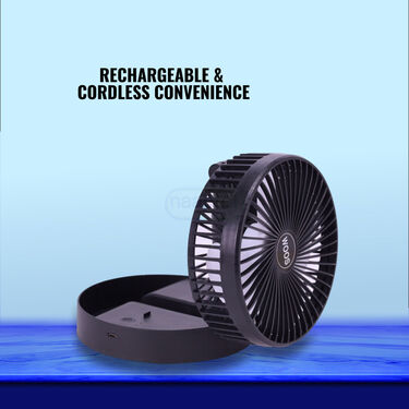Rechargeable Height Adjustable Fan with Free USB Light (EF13)