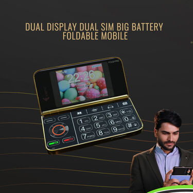 Dual Display Dual Sim Big Battery Fold Able Mobile - (FM1)