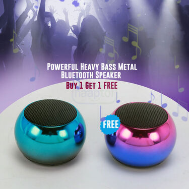 Powerful Heavy Bass Metal Bluetooth Speaker - Buy 1 Get 1 FREE (MBS1)
