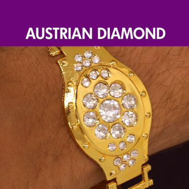 Heavy Golden Bracelet  + Designer Bracelet  (MGJ40)