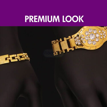 Heavy Golden Bracelet  + Designer Bracelet  (MGJ40)