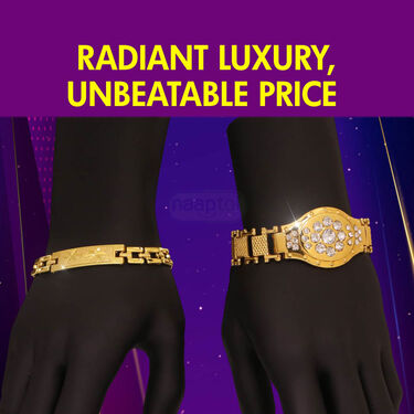 Heavy Golden Bracelet  + Designer Bracelet  (MGJ40)