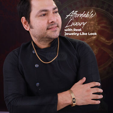 Golden Chain + Om Designer Bracelet (MGJ51)