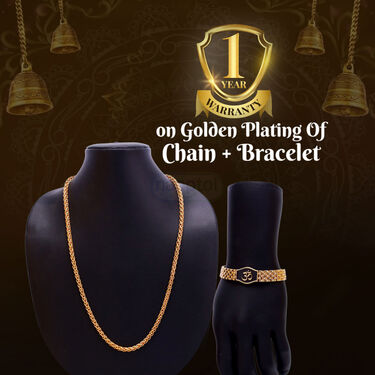 Golden Chain + Om Designer Bracelet (MGJ51)