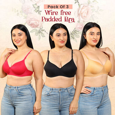 Pack of 3 Wirefree Padded Bra (PBR-5)