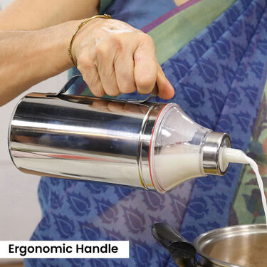 Pack Of 2 Stainless Steel Easy Pouring Oil Dispenser (1 Ltr & 750 ml) (2OD2)