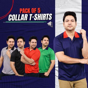 Pack of 5 Collar T-shirts (5PT11)