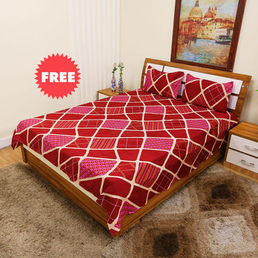 Pack of 5 Elegant Double Bedsheets Set with 1 Bedsheet Set Free (5BS9+1)
