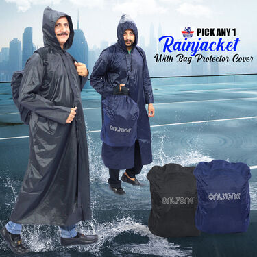 Pick Any 1 Rain Jacket with Bag Protector Cover (RJB-1)