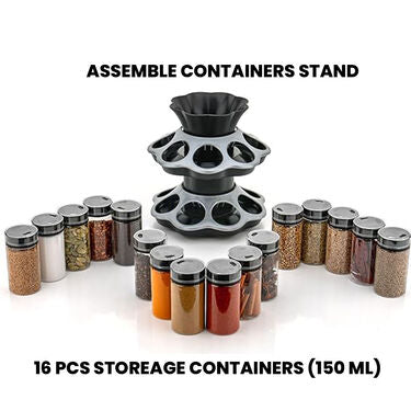Premium Quality Revolving 16 Containers Spice Rack (16CSR)