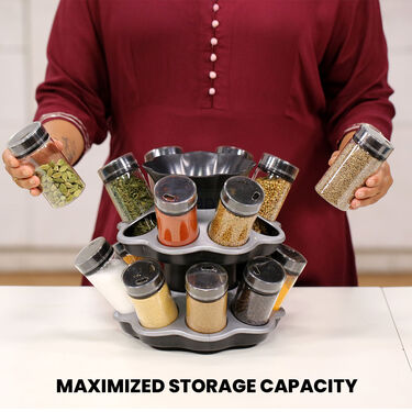 Premium Quality Revolving 16 Containers Spice Rack (16CSR)