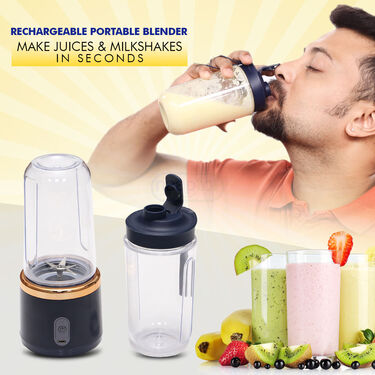 Rechargeable Portable Blender - Make Juices & Milkshakes in seconds (MJ1)