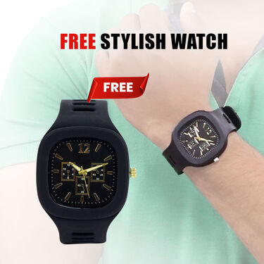 Rechargeable Quick & Painless Powerful Shaver for Men + Free Stylish Watch (PHW)