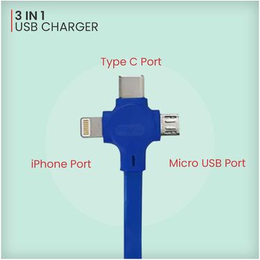 Retractable Cable 3in1 With Inbuilt Mobile Stand