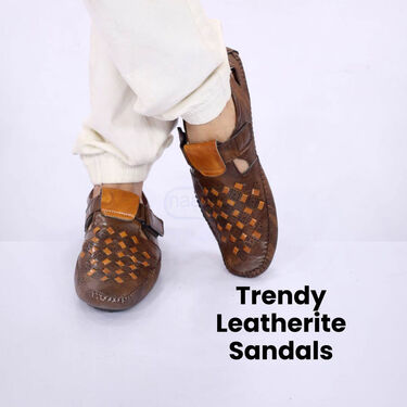 Pick Anyone Leatherite Sandal + Free 2 Pair Socks + Watch + Wallet (SDC10)