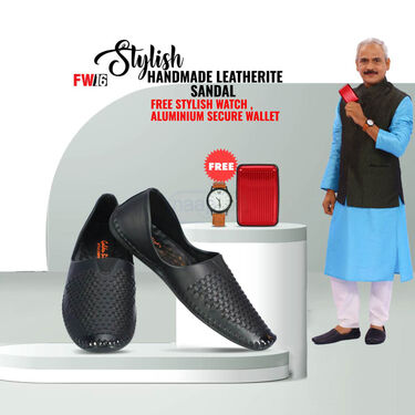 Leatherite Sandal + FREE Watch + Wallet (SDC5)