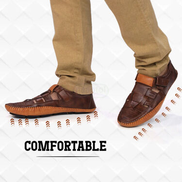 Pick Anyone Leatherite Sandal + Free 2 Pair Socks + Watch + Wallet (SDC9)
