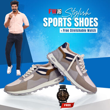 Pick Any 1 Stylish  Sport Shoes and Free Golden Stretchable Watch (SSC11)