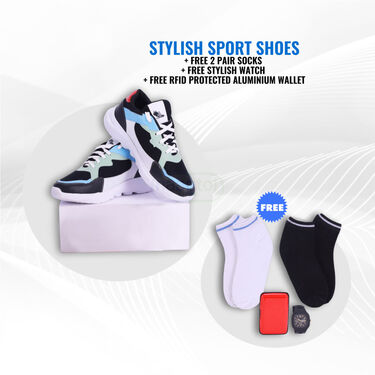 Pick Any One Sports Shoes With Free 2 Pair Socks + Watch + Wallet (SSC30)