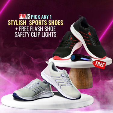 Pick any 1 Stylish  Sport Shoes and Free Flash Shoe Safety Clip Lightst (SSC8)